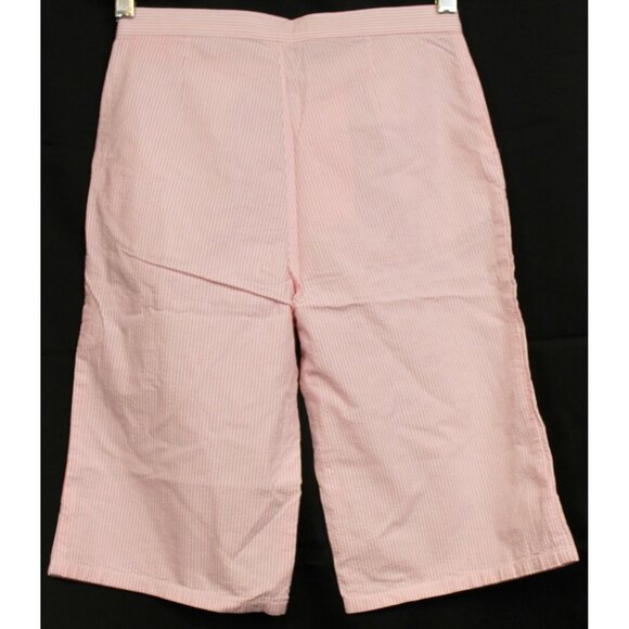 NWT 2006 Gymboree Garden Bloom Easter Pink White Stripe Capris Seersucker sz 10 - Picture 5 of 9